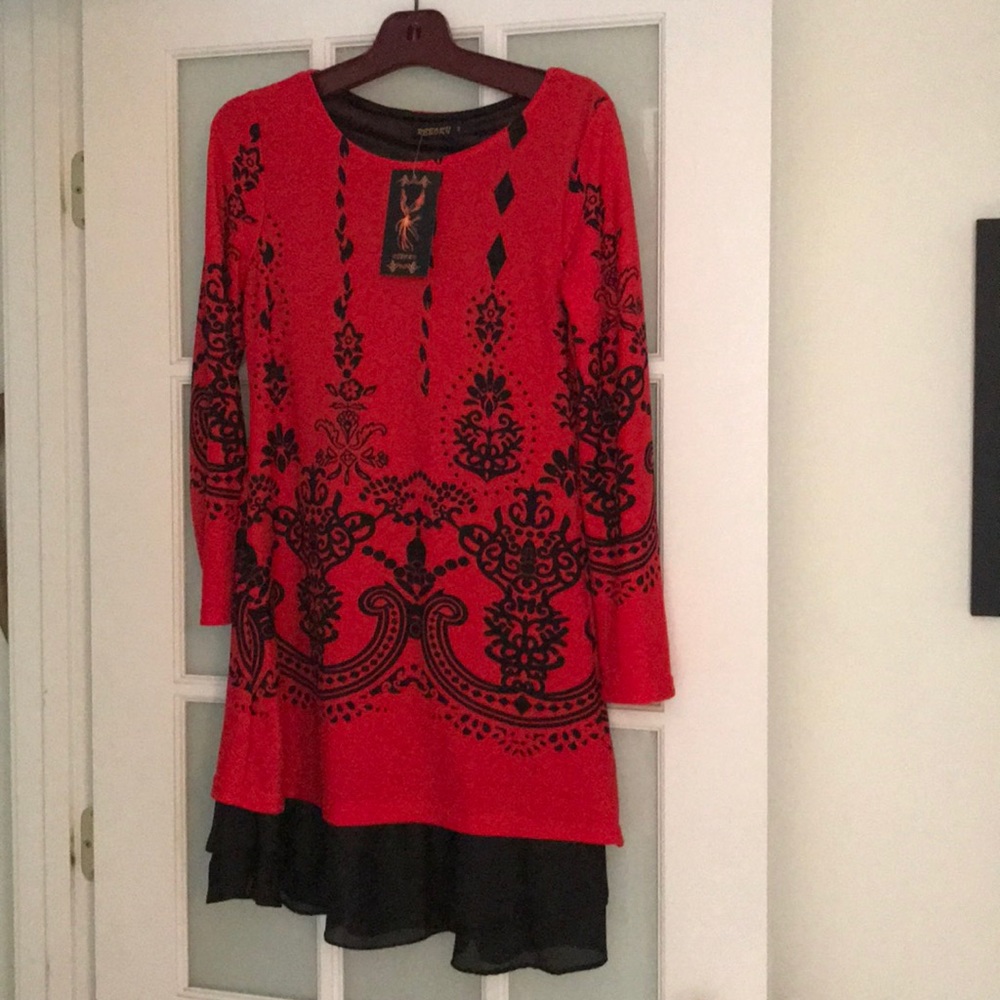 Red knit dress adorable